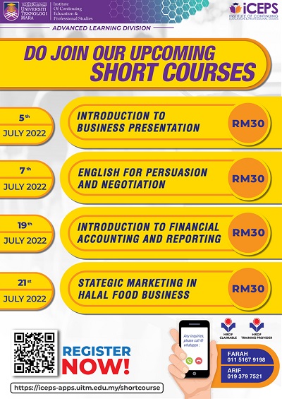 July Upcoming Short Courses